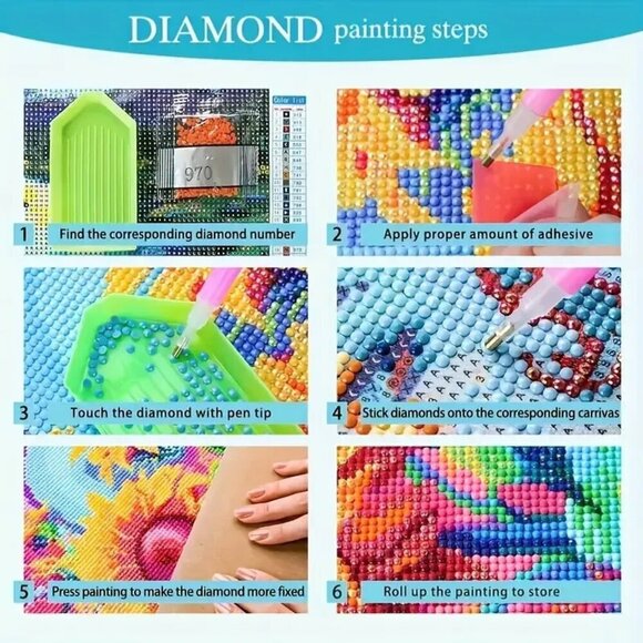 BOGO 5D Diamond Rhinestone Mosaic Neon Cat Kitty Art DIY Craft Set - Picture 2 of 4